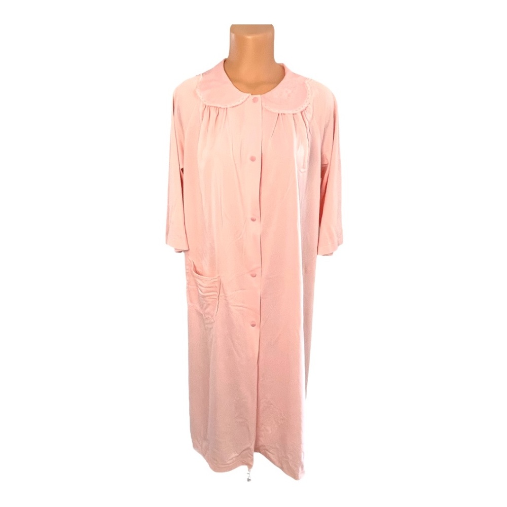 Vintage Shadowline Button Front Nightgown Robe